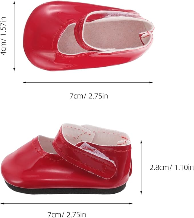 UPKOCH 2 Pairs Doll Shoes for 18 Inch Faux Leather Dress Shoes for Play Photo Props and Miniature House Decorations