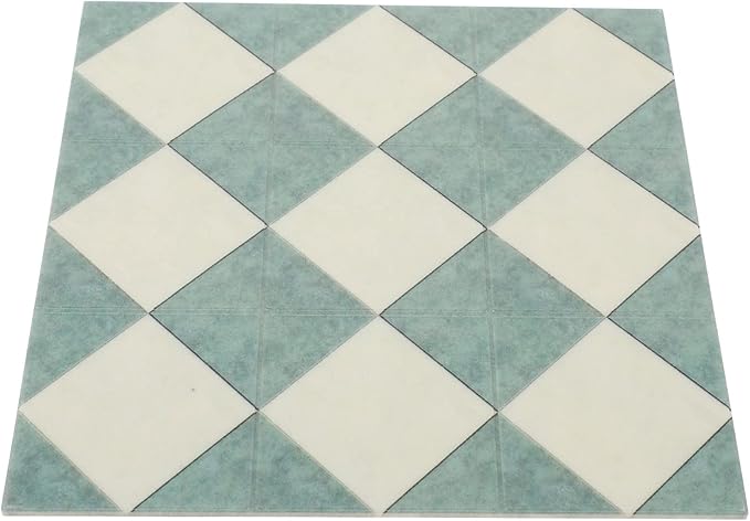Toyvian Dollhouse Mosaic Floor Tile Miniature Kitchen Bathroom Flooring Wallpaper Mini Floorboard Doll House Assesseries Decorations
