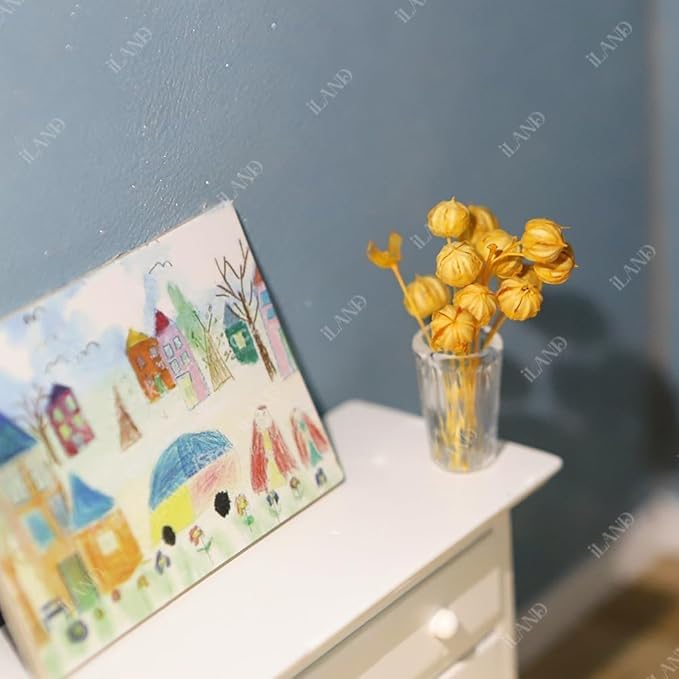 iLAND Miniature Dollhouse Furniture and Accessories for Dollhouse Nursery on 1/12 Scale (Lovely 14pcs)