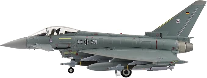 Hobby Master | 1:72 Scale Diecast Military Aircraft Replica | Eurofighter Typhoon 30+78, Luftwaffe, 2021 (with 4 x GBU-48) | Model HA6627