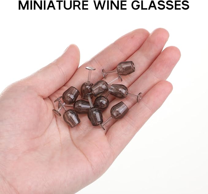 Toddmomy 10Pcs Miniature Dollhouse Wine Glasses 1 12 Scale Plastic Mini Wine Glass Set for Dollhouse Kitchen Decor and Doll Accessories