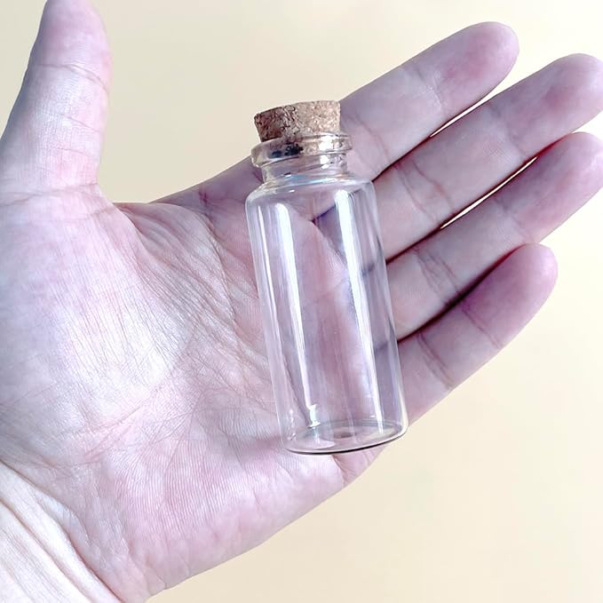9 pcs 30ml Small Glass Bottles with Cork Stopper,Spell Jars,Decorative Bottle,Vials Jars,Wishing Bottle Potion Bottles 30x70mm(1.18x2.76inch)