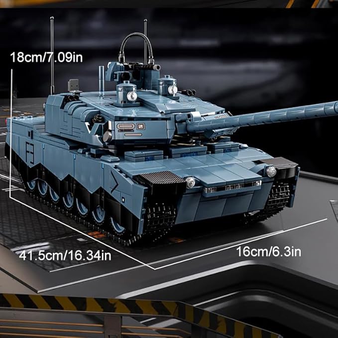 RC Abrams-X Military WW2 Heavy Tank Building Set, Remote Control Army Panzer Brick Set for Adults, Collectible Army Military Vehicles Tank Toy with Instructions 2116 PCS