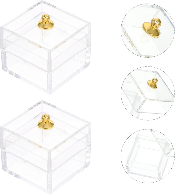 10Pcs Mini Candy Display Boxes Clear Dollhouse Storage Containers with Lids 2.5 Inch Dollhouse Accessories for 1 12 Scale Miniature Candy Display and DIY Decoration