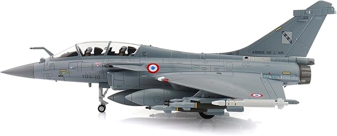 Hobby Master | 1:72 Scale Diecast Military Aircraft Replica | Rafale B Opertaion Chammal 104-10, French Air Force, Dec 2015 (with 2 x Scalp Missiles) | Model HA9611