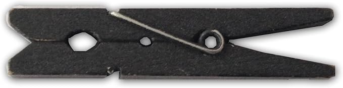 LWR CRAFTS Wooden Small Clothespins 1-7/8" 4.8cm 50 Pieces Per Pack (Black)