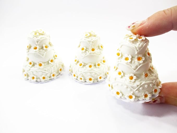 Dollhouse Wedding Cake 3 Layer Miniature Anniversary Cake 1:12 Dessert 16909