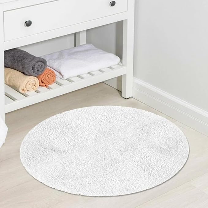 GORGECRAFT 3 Sets Miniature Carpet 3pcs Dollhouse Pillow 3pcs Dollhouse Towels Mini Doll House Decor Polyester Fluffy 1/12 Scale Miniature Doll House Round Rug for Furniture Decoration Bedroom