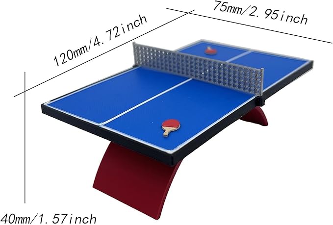 KiBcsLic 1:12 Scale Miniature Table Tennis Table Model Collectibles Pretend Handmade Micro Landscape Dollhouse Furniture