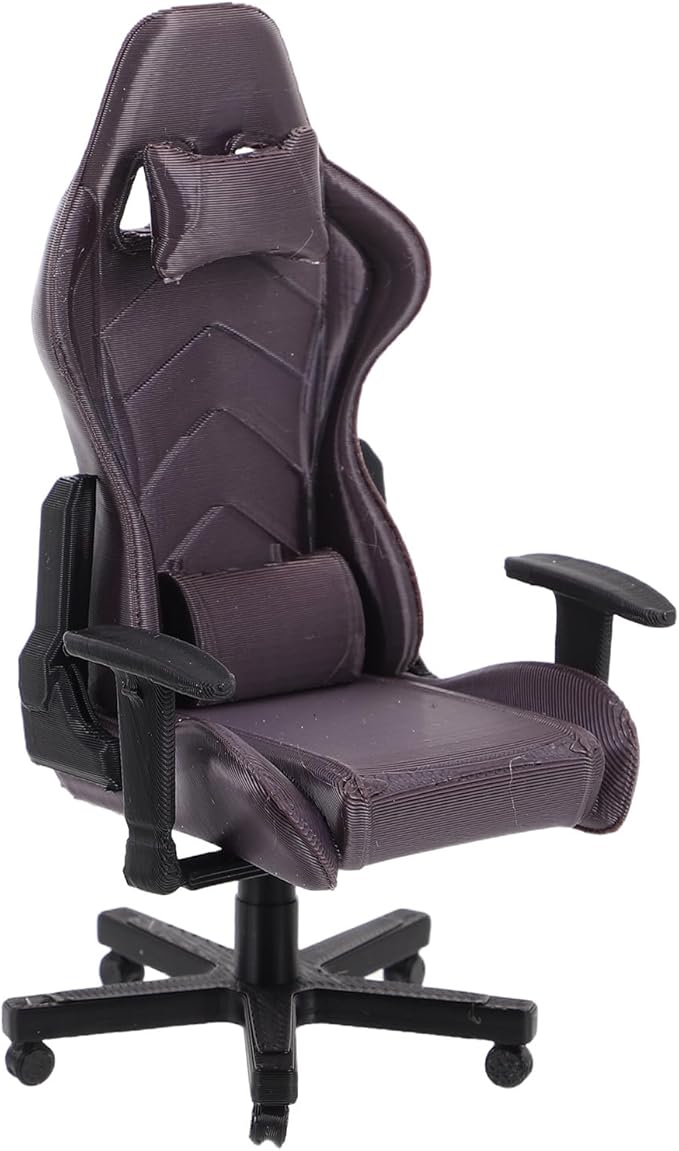 SUPVOX Miniature Gaming Chair Model, Realistic Tiny Computer Chair for Dollhouse Furniture, Office Desk Decor and Collector Display