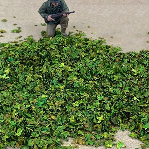Warmtree Realistic Miniature Leaves Simulation Leaves for DIY Mini Model Railway Fairy Garden Architecture Diorama Scenery Landscape Layout Diorama Village Accessories, Pack of 4