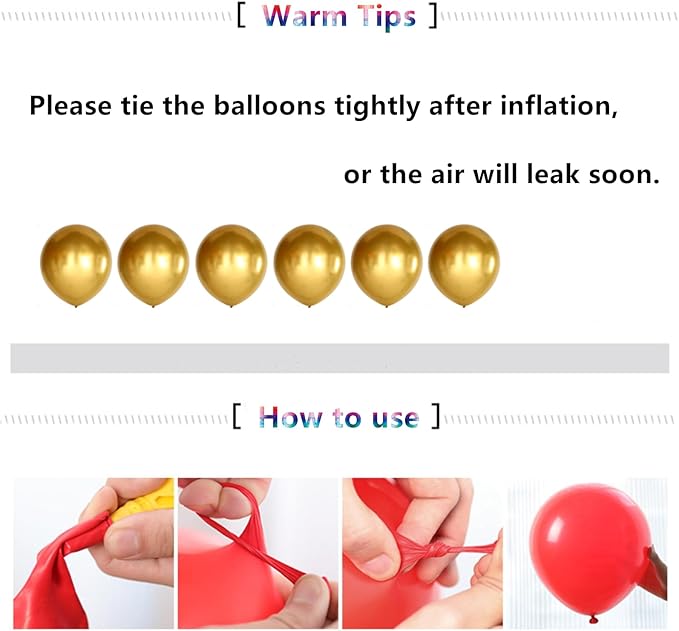 5 inch Metallic Gold Balloons, 100 pcs Thick Chrome Gold Latex Party Balloons (Metallic Gold)