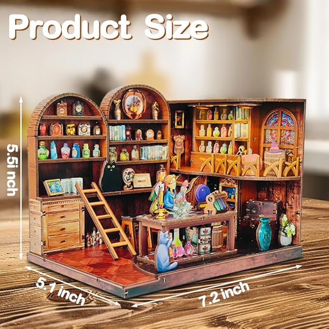 DIY Miniature Dollhouse Kit, Tiny House Kits with Furnitures, Mini House Making Kit to Build for Adults, Hobby Craft Gift for Christmas Day, Magic Labs
