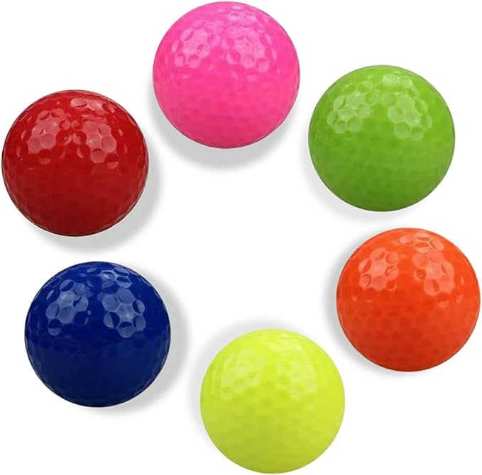 Xwejek Colored Golf Balls 8pcs Practice Mini Balls for Golf,Novelty Bright Miniature Ball Fun Set for All Golfer Indoor&Outdoor Putting