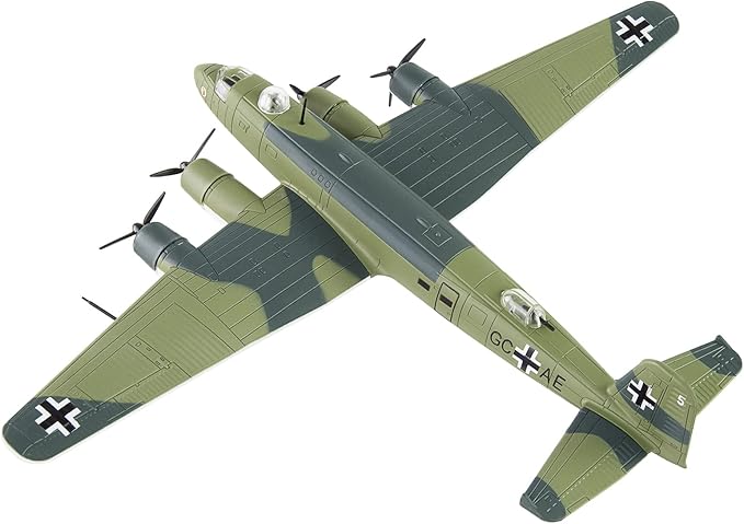 HANGHANG 1/144 FW-200 Condor Fighter Plane Metal Fighter Military Model Diecast Plane Model for Collection or Gift