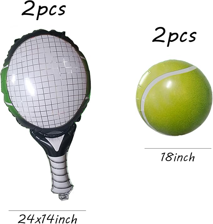 Happy Birthday Balloons Aluminum Balloon Birthday Party Decoration Supplies (Tennis Party Balloons)