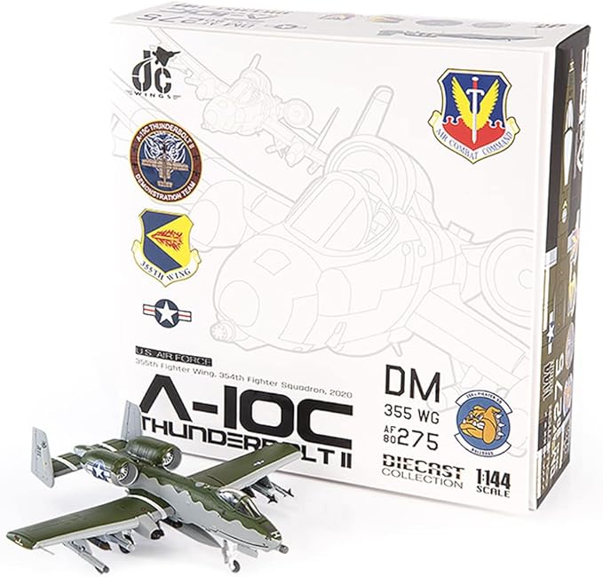 Motor city classics 1:144 Scale A-10C Thunderbolt II U.S. Air Force 355th Fighter Wing, 354th Fighter Squadron, 2020 - JCW-144-A10-003 - JC Wings