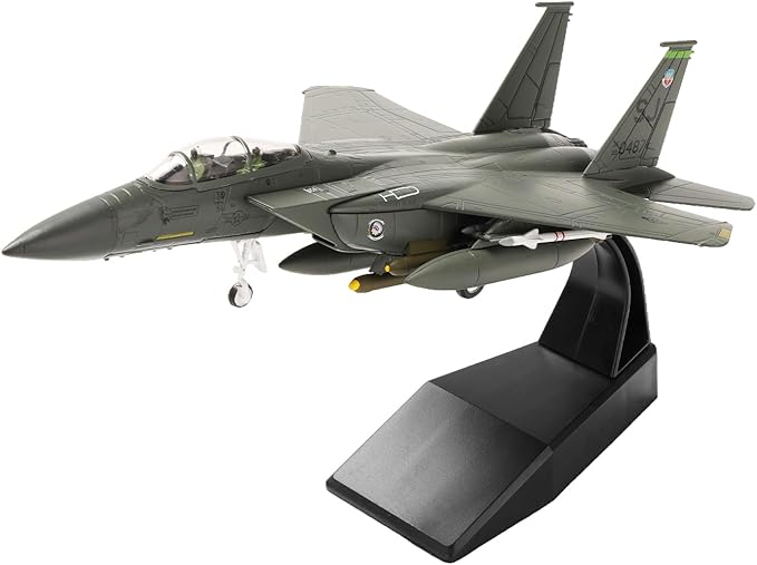 1:100 Scale F-15E Eagle Metal Fighter Jet Model Military Die-cast Aircraft Models for Collection or Gift