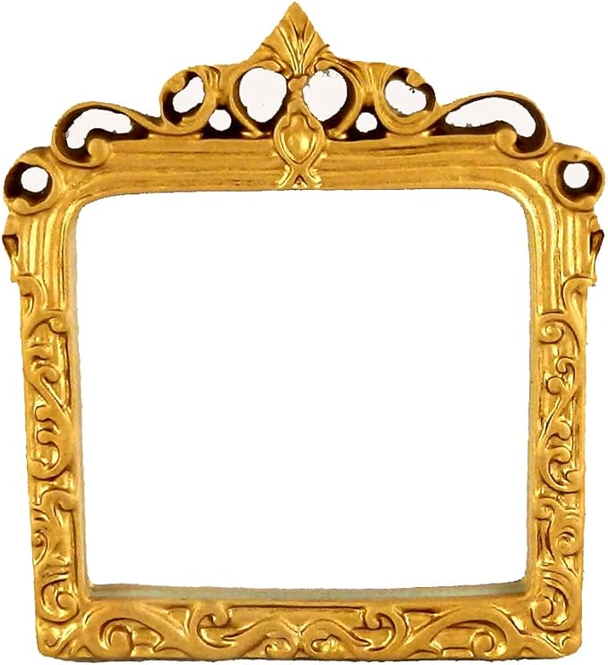 Melody Jane Dolls Houses House Miniature Accessory Ornate Mantle Mirror in Gold Frame 1:12 Scale