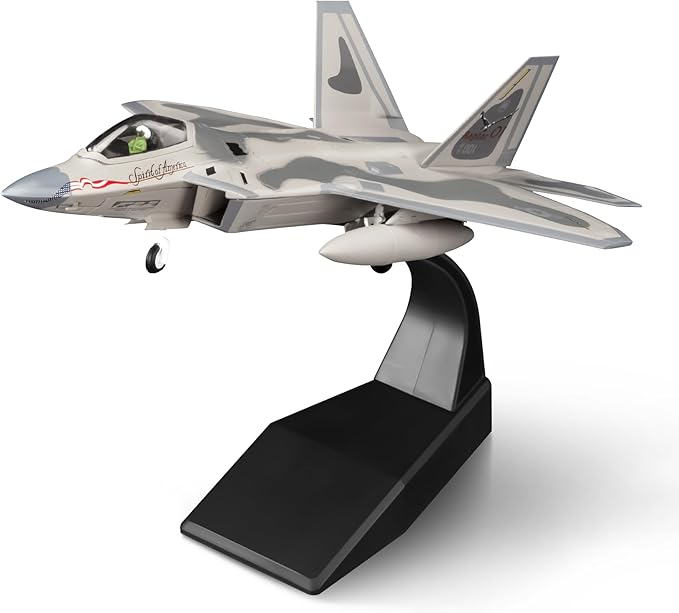 HANGHANG 1/100 Military Model Plane F-22 Raptor 01 Alloy Fighter Plane Model,Model Airplane for Collection and Gift