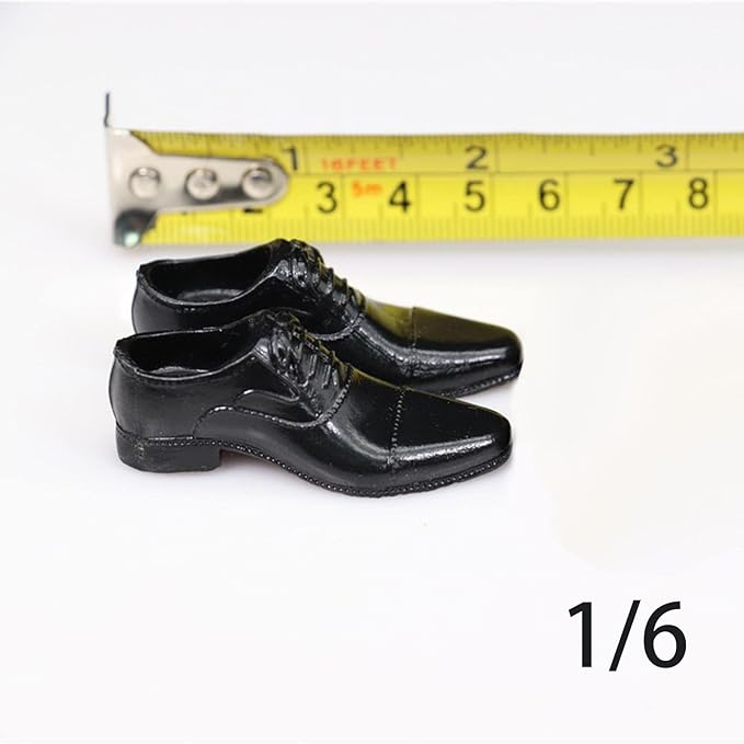 DYNWAVE Mini Men Shoes Lace up Shoes Dolls House Accessory Wearable Model Easy to Wear Fashion for 1:6 Doll Decorations Dolls House Ornament