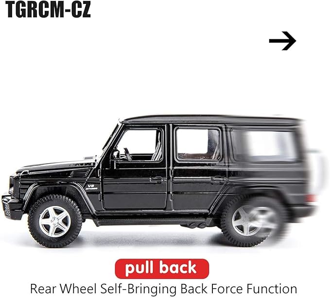 1/36 Scale G63 Casting Car Model, Zinc Alloy G Wagon Toy Car for Kids, Pull Back Vehicles Toy Car for Toddlers Kids Boys Girls Gift (Black)