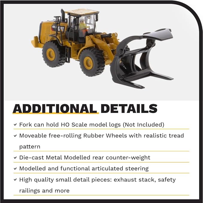 Diecast Masters 1/87 Caterpillar 972M Wheel Loader HO Series Vehicle 85949