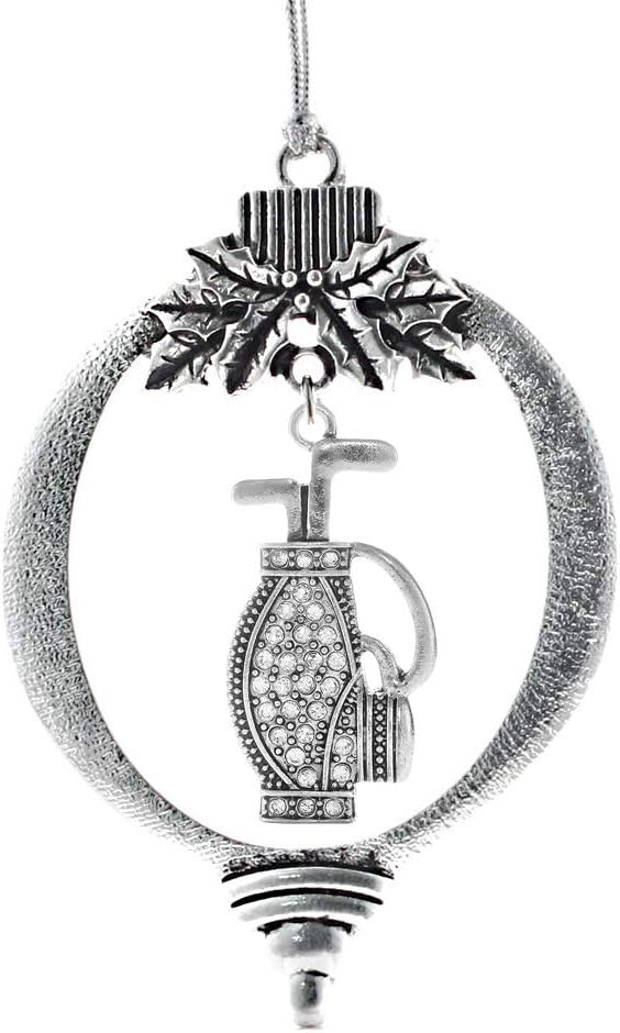 Inspired Silver - Golf - Silver Christmas Ornament - Unique Charm Christmas Tree Ornament - Holiday Hanging Decoration