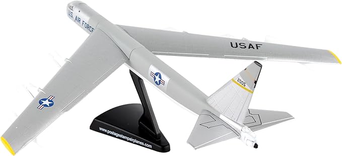 Daron Worldwide Trading Postage Stamp USAF B-52 Stratofortress 1/300 Silve Airplane Model,unisex-children