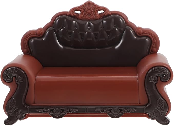 GLEAVI Miniature Doll House Furniture Sofa Chair 1 12 Scale European Style Plastic Mini Sofa for Dollhouse Living Room Decor DIY Craft Accessory