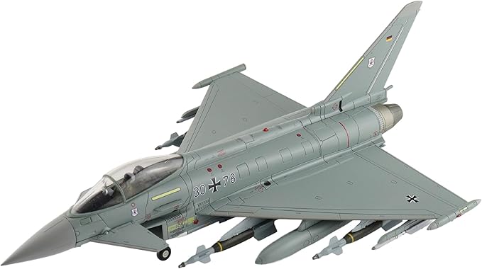 Hobby Master | 1:72 Scale Diecast Military Aircraft Replica | Eurofighter Typhoon 30+78, Luftwaffe, 2021 (with 4 x GBU-48) | Model HA6627