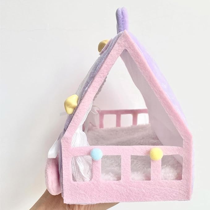Mini Doll Tent Bed | Adorable Miniature Tent House Crib | Nursery Accessory Decorative Toy for Dolls & Stuffed Animals for Kids Girls Pretend Play
