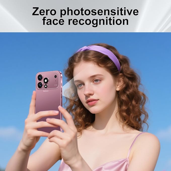 MMY 17PROMA X Unlocked Cell Phone 16+1TB,6.9" HD Screen Unlocked Phones,Android 15 7000mAh Long Battery Life Smartphone,5G/Dual SIM/Fingerprint Button Unlock/Photos/Face ID (Rose Gold, 16+1TB)