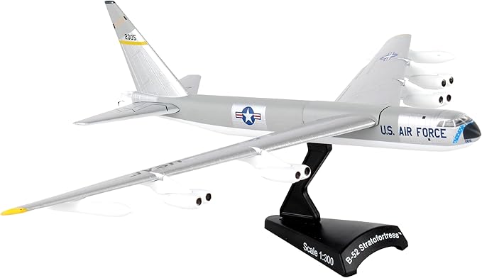 Daron Worldwide Trading Postage Stamp USAF B-52 Stratofortress 1/300 Silve Airplane Model,unisex-children