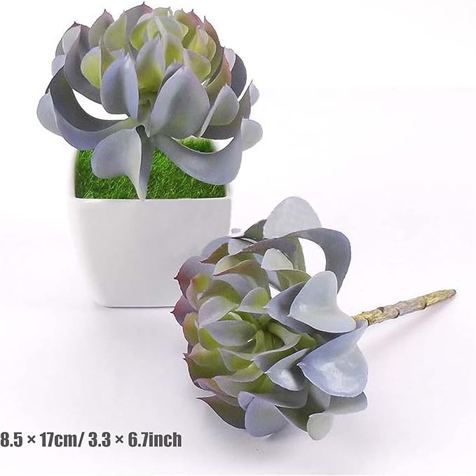 Woohome Artificial Succulents, 20 Pack Realistic Faux Succulents Mixed Colors Fake Succulents Fake Plants for Decoration, DIY Crafting Home Floral Garden Arrangement Office Decor