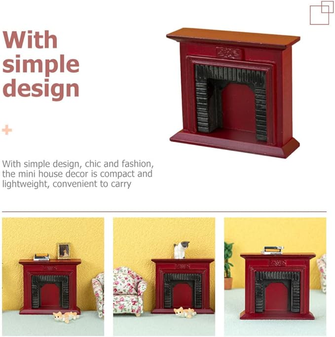 ABOOFAN Mini House Furniture 1/6 Scale Dollhouse Decoration Cabinet Lightweight Realistic Micro Landscape Adornment for Doll House Accessories