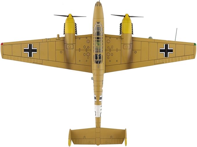 Hobby Master | 1:72 Scale Diecast Military Aircraft Replica | BF 110E-2 3U+AR, 7./ZG 26, Italy 1941 (Special Weathered Version) | Model HA1817