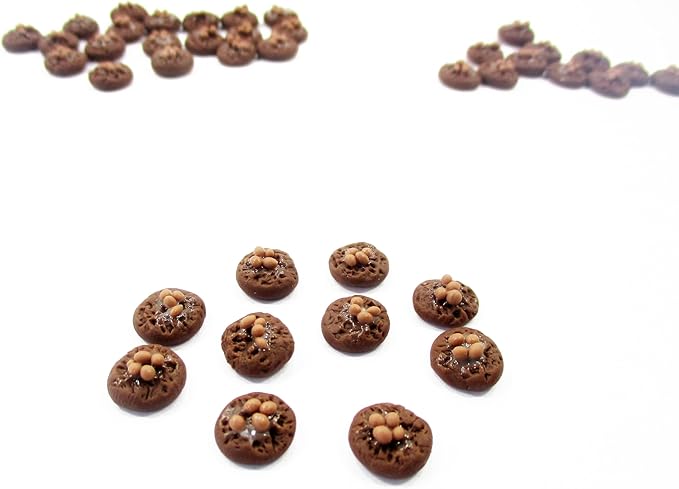 DollHouse Miniatures Food Lot 10 Loose Chocolate Chip Cookie Supply 12476