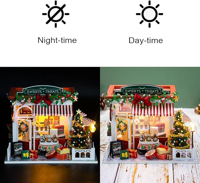 DIY Miniature Dollhouse Kit, Mini House Making Kit with Furnitures, Tiny House Kit to Build for Adults, Hobby Craft Gift for Mothers Day, Christmas Store