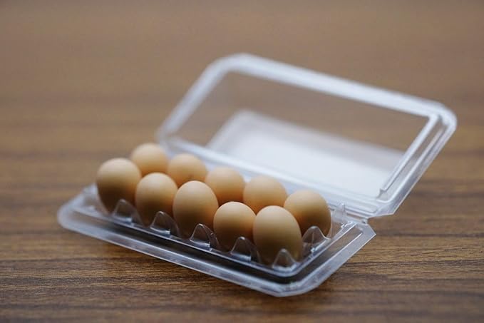 10 Egg Carton 4.5X1.5 cm Dollhouse Miniature Kitchen Food Supply