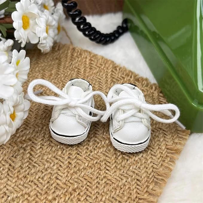 Compatible with Labubu Doll Shoes for 17cm Doll,Shoes Used for Labubu Accessories (YD-White)