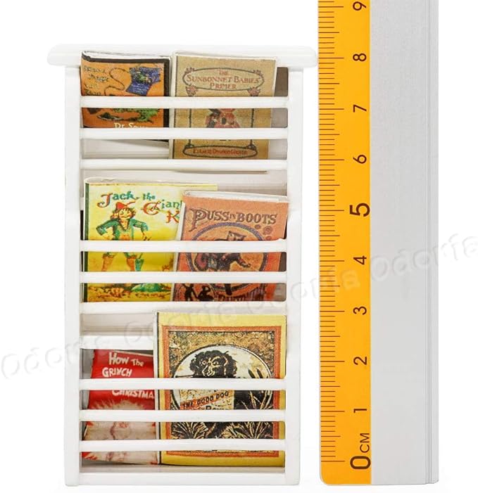 Odoria 1/12 Miniature Magazine Holder Dollhouse Decoration Accessories, White