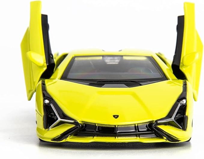 BDTCTK Lamborghini Sián FKP37 Diecast Car Models,1/36 Zinc Alloy Toy Pull Back Vehicles Toy Cars for Toddlers Kids Boys Girls Gift (Yellow)
