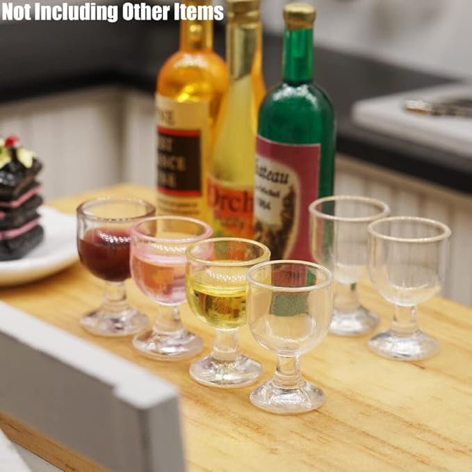 Odoria 1/12 Miniature Wine Glasses Dollhouse Decoration Accessories, 16Pcs