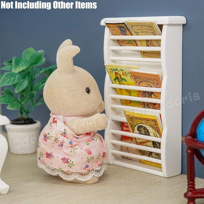 Odoria 1/12 Miniature Magazine Holder Dollhouse Decoration Accessories, White