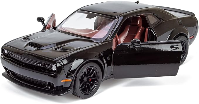 All Star Toys 2018 Challenger SRT Hellcat Widebody Black with Red Interior 1/24 Diecast Model Motormax 79350 Exclusive Edition