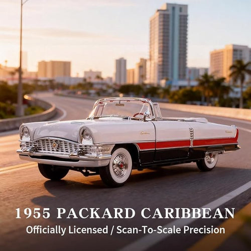 1955 Detroit Luxury Convertible 1:18 Diecast - 352ci V8 Tri-Tone | Opening Doors, Steering Linkage, Premium Gift Box | Ages 14+