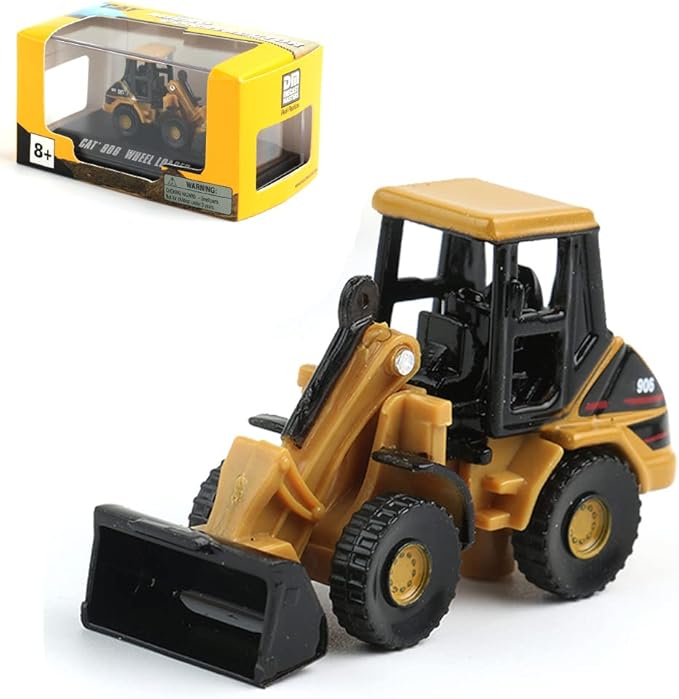 EROCK 1:160 N Scale Alloy Construction Vehicles - 1 Pcs, Die Cast Mini Construction Truck Toys, Engineering Vehicle Model for N Scale Railroad, Train Set, Collection, Age 8+ (906 Wheel Loader)