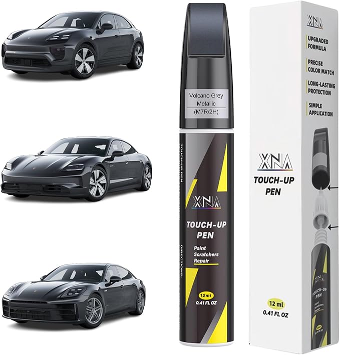 XNA Volcano Grey Metallic(M7R/2H) for Porsche Touch Up Paint, Car Scratch Remover for Nicks and Chips Repair, 2-In-1 Quick & Easy Fix Car Scratch Repair Kit with Exact Color-Matched