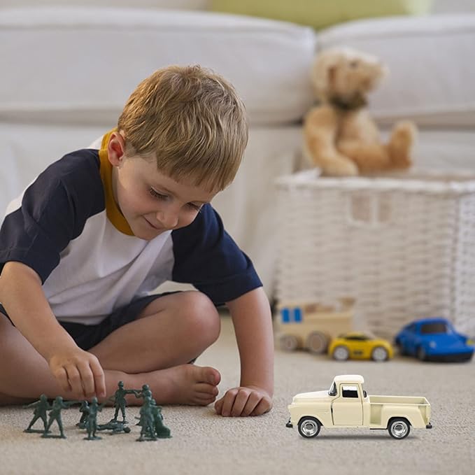 Toy Trucks Mini Metal Pickup Truck Model Toy 4.92In Miniature Vintage Diecast Tabletop Decorative Car for Kids Party Supplies and Collectible